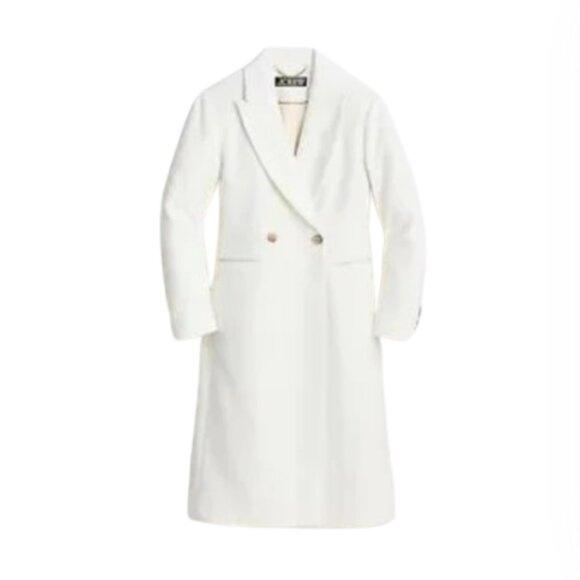NWT JCrew Mirabelle Top Coat Womens 8 Ivory Cream Italian Wool Cashmere BM546 - Picture 12 of 12